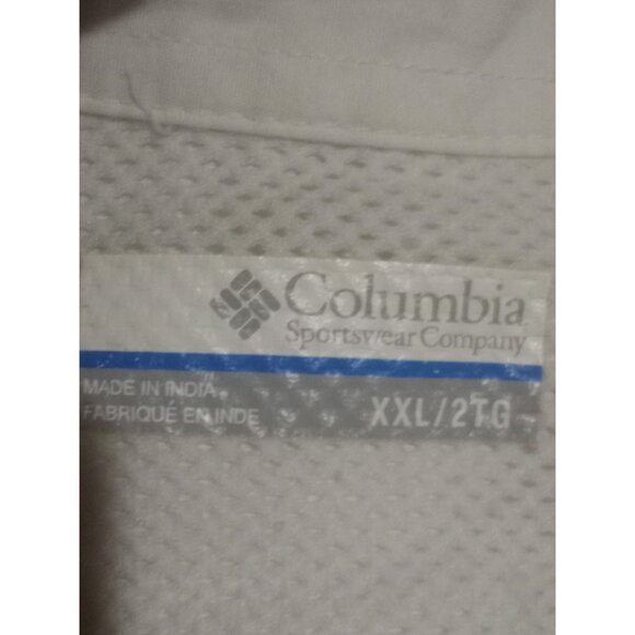 LSU Tigers Shirt Mens 2XL White Columbia PFG Omni Shade Fishing Short Sleeve - Picture 9 of 12